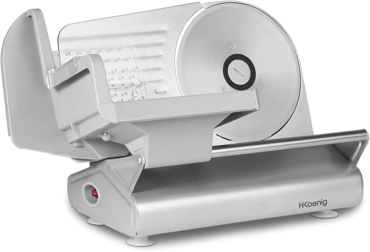 H.Koenig - trancheuse MSX190 - lame 19 cm - coupe 0-13 mm, aiguiseur intégré, plateau large