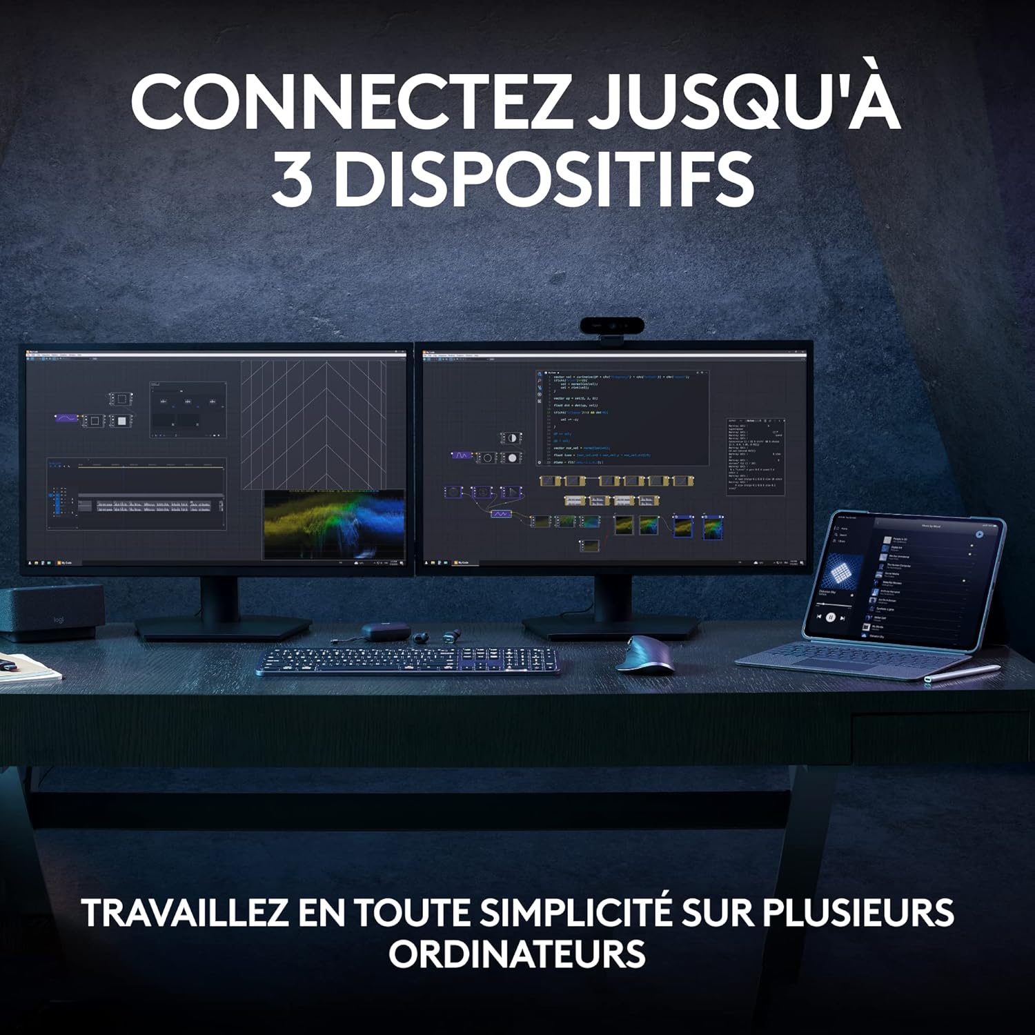 Logitech - MX Keys S Plus - clavier sans fil rétroéclairé, AZERTY, ergonomique