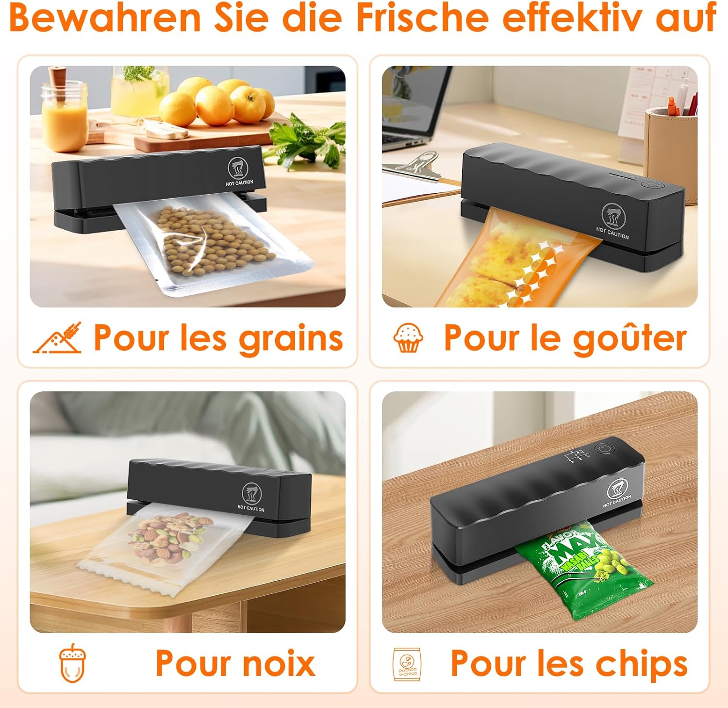 Scelleuse thermique mini - 5 modes - 3000mAh - rechargeable, compacte