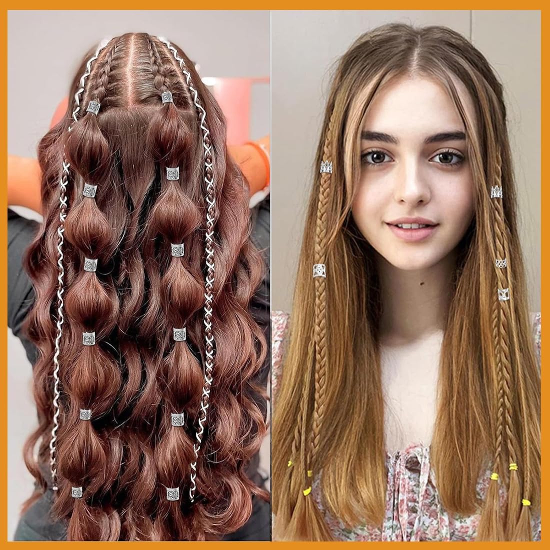 Bijoux Cheveux Tresse - accessoires tresses 40pcs - idéal hommes femmes