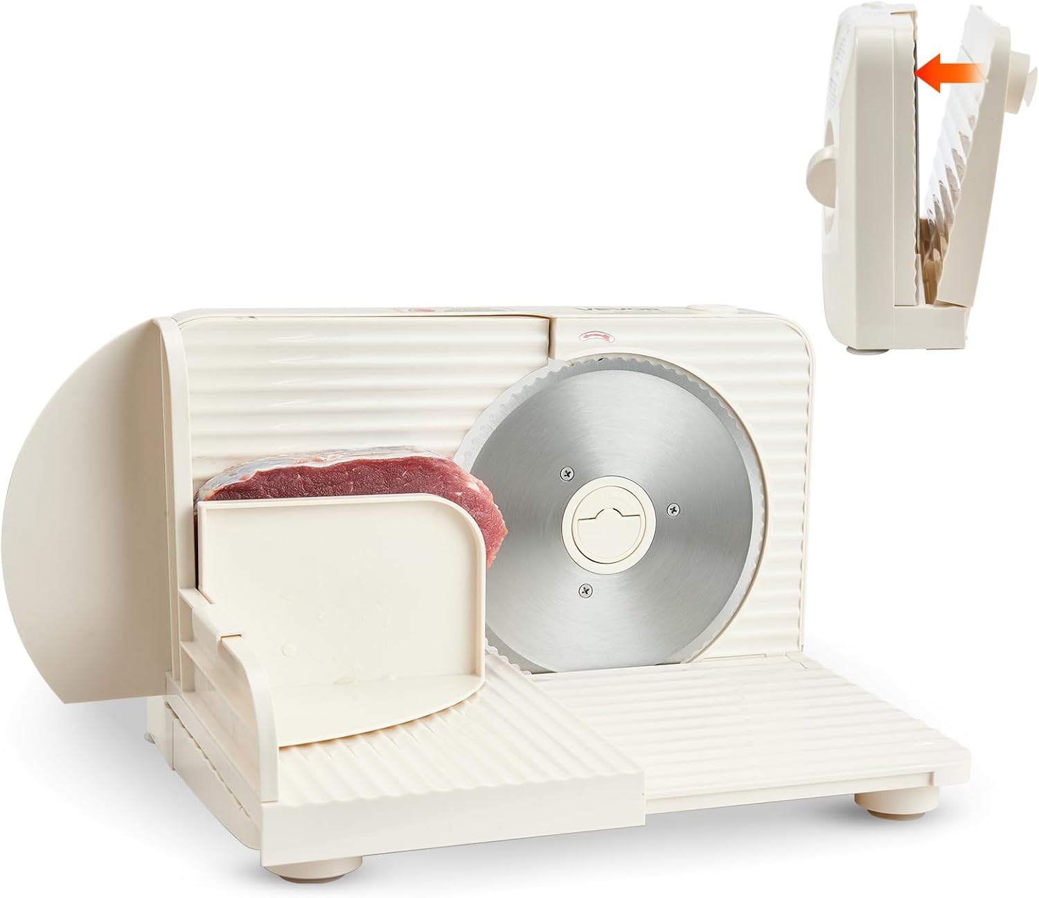 VEVOR – Trancheuse électrique 180W – lame 170mm, épaisseur réglable, coupe 60-90tr/min