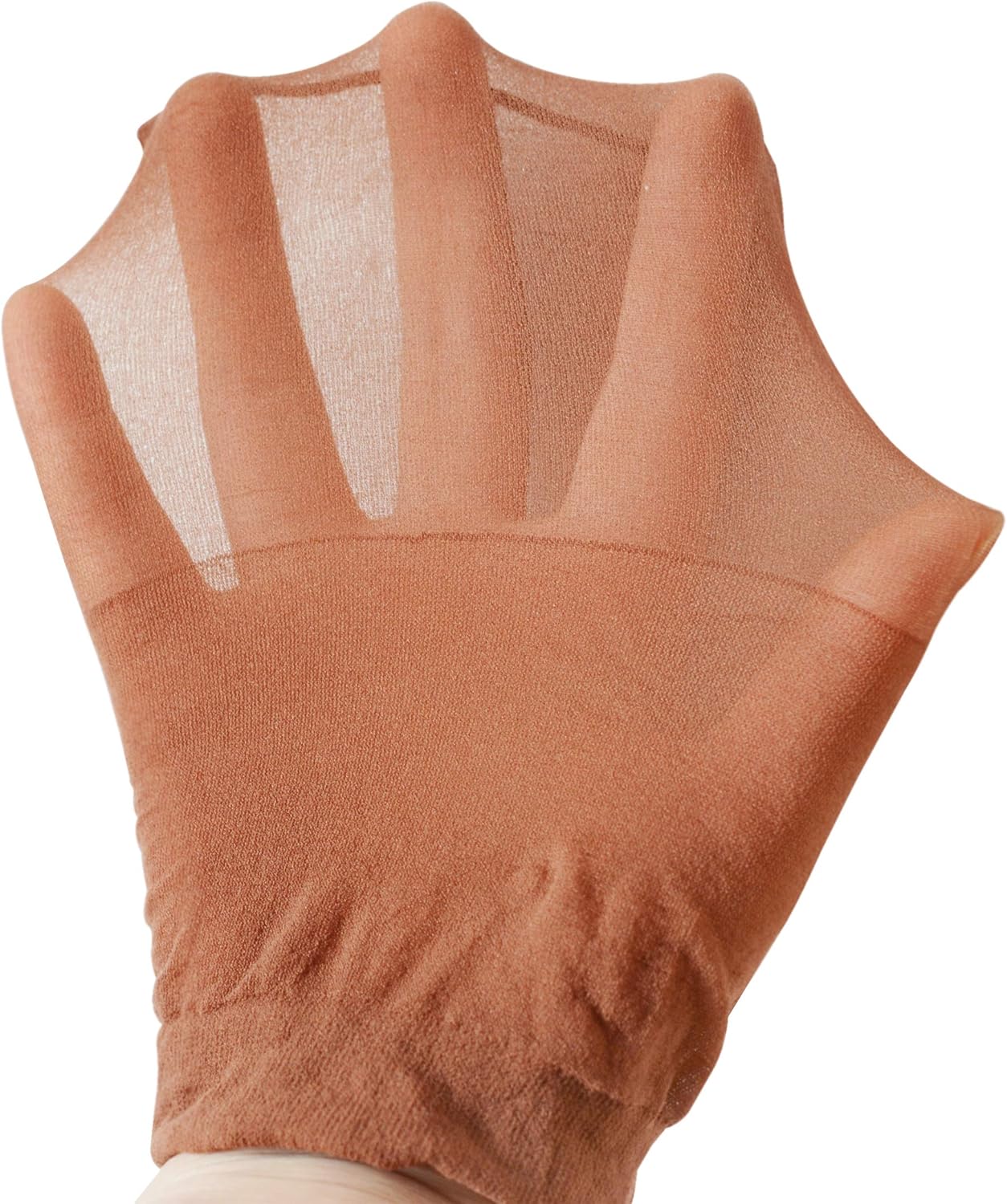 Bonnet de perruque nylon unisexe - lot de 12 - respirant, marron foncé