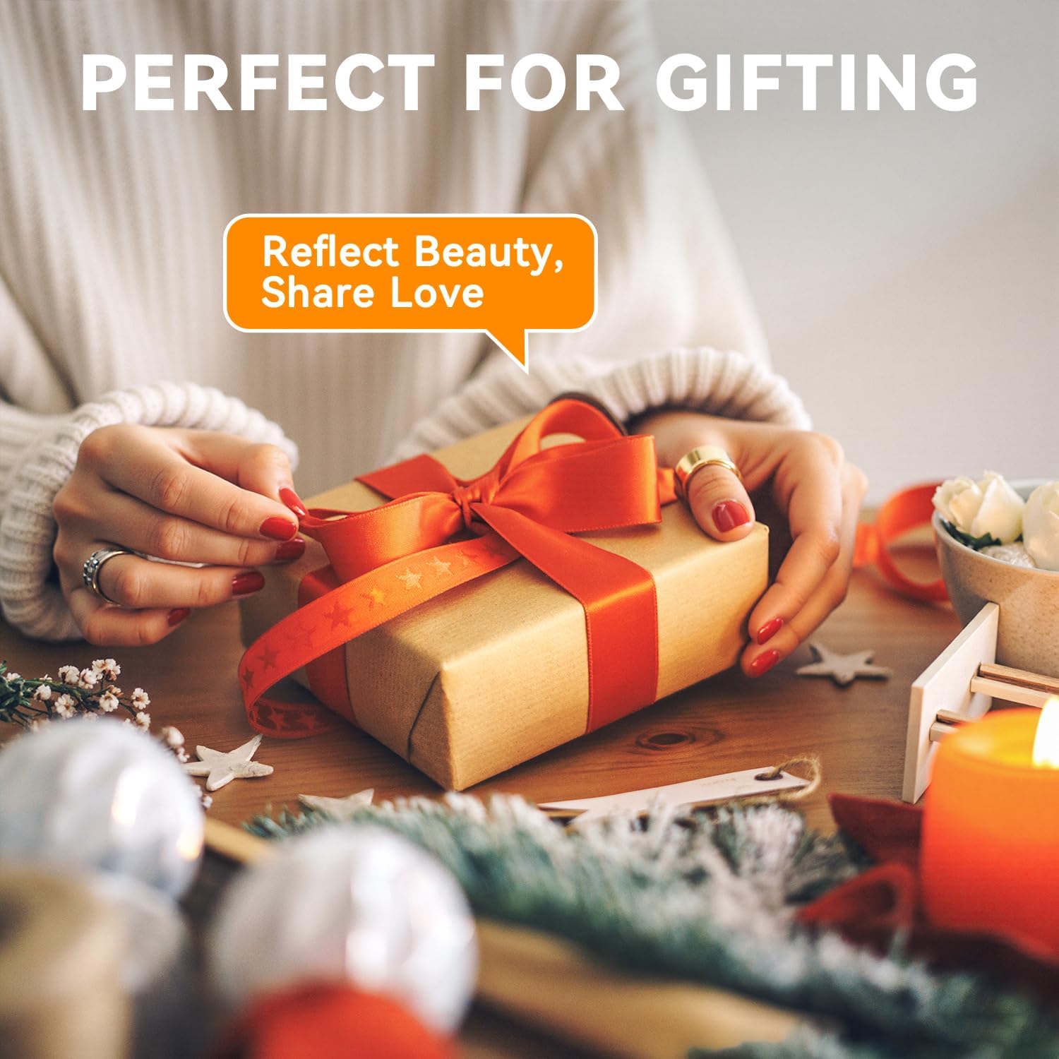 Auxmir - miroir maquillage LED, 72 LED, USB, 3 couleurs, tactile, blanc