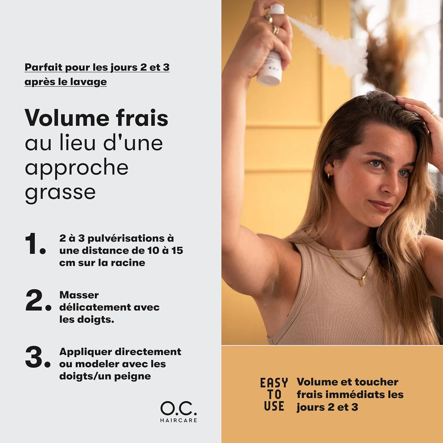 Poudre coiffante - effet mat - volume & tenue cheveux fins - stabilité maximale