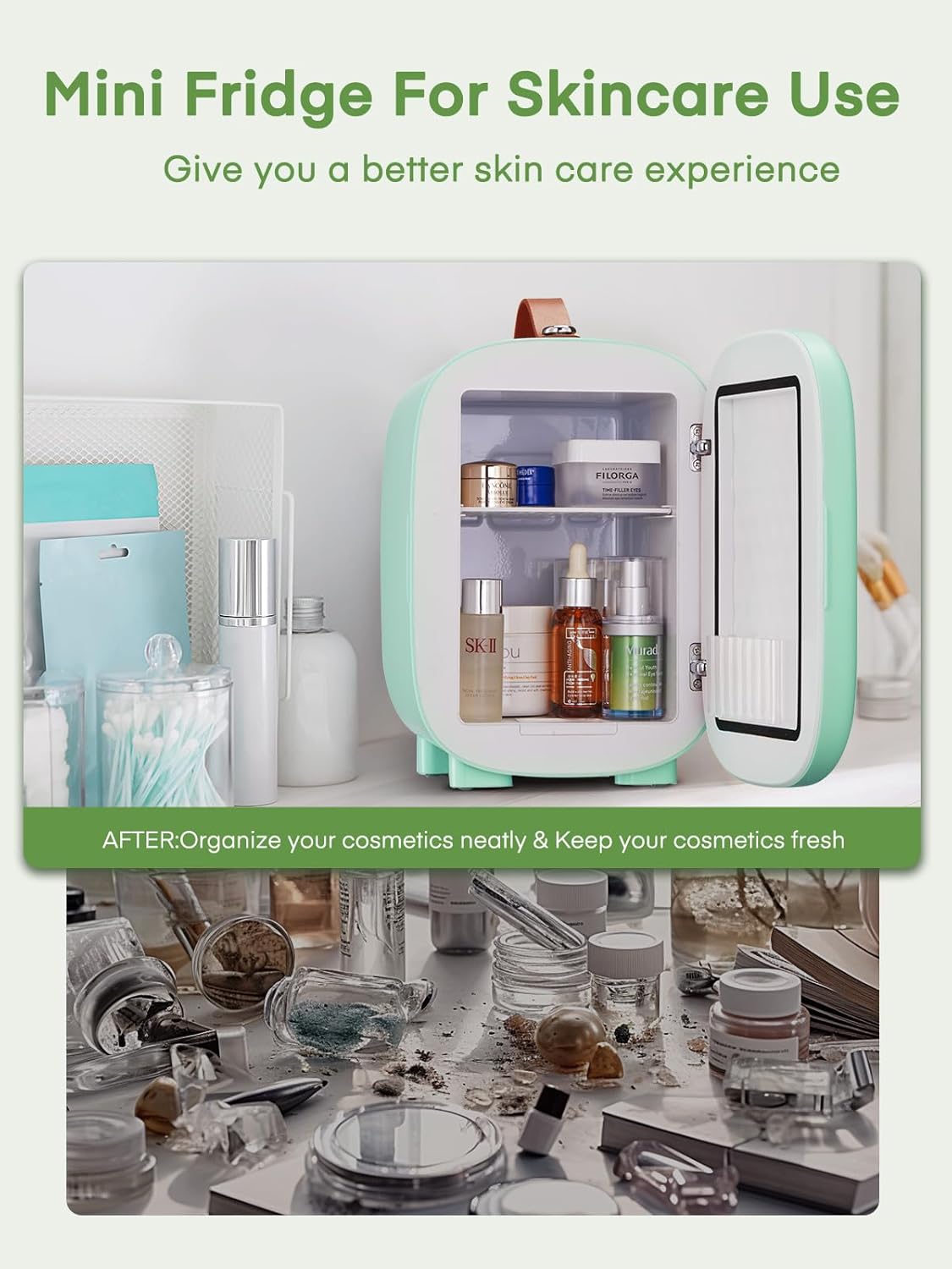 FOHERE - Mini frigo 5L - compact, silencieux, réversible