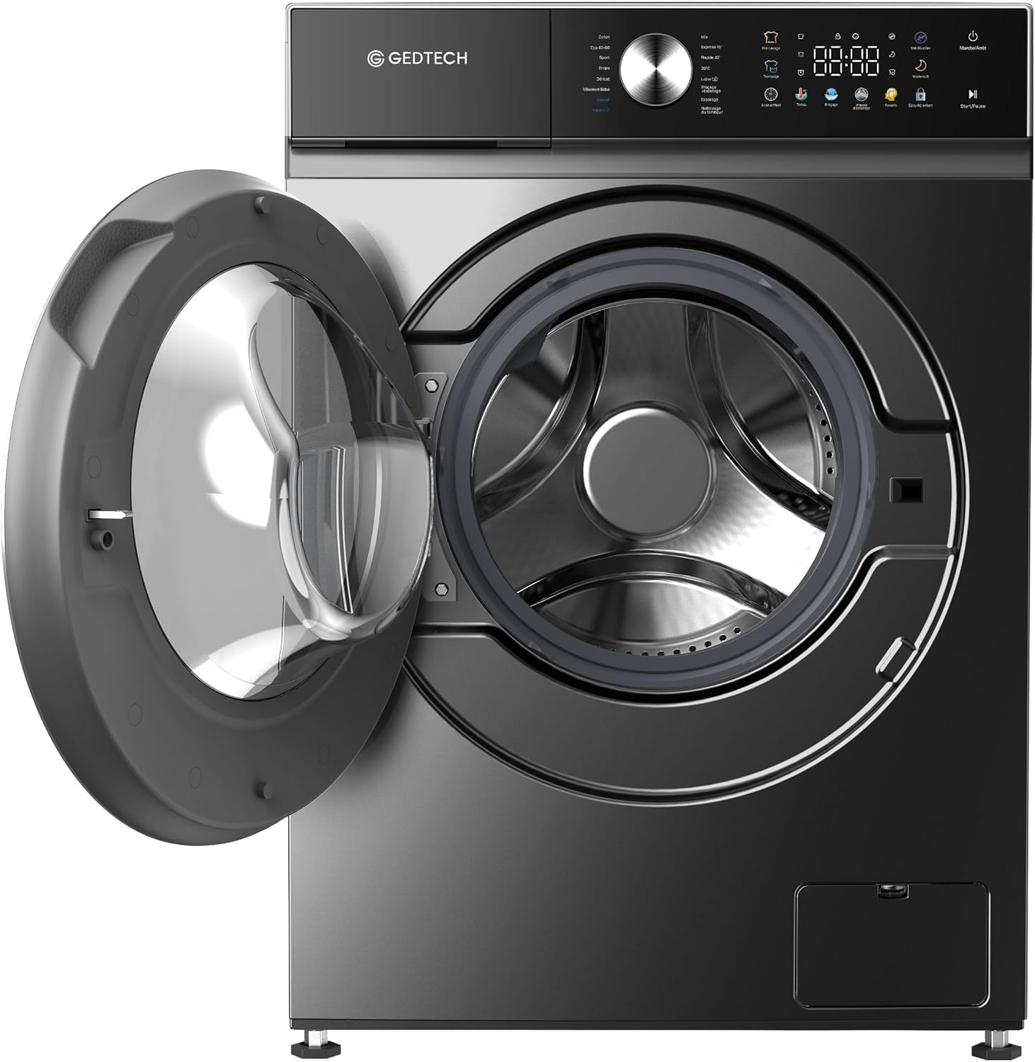 GEDTECH - Lave-linge frontal 8kg, 1400tr/mn, LED, éco, GLLPS81400DG