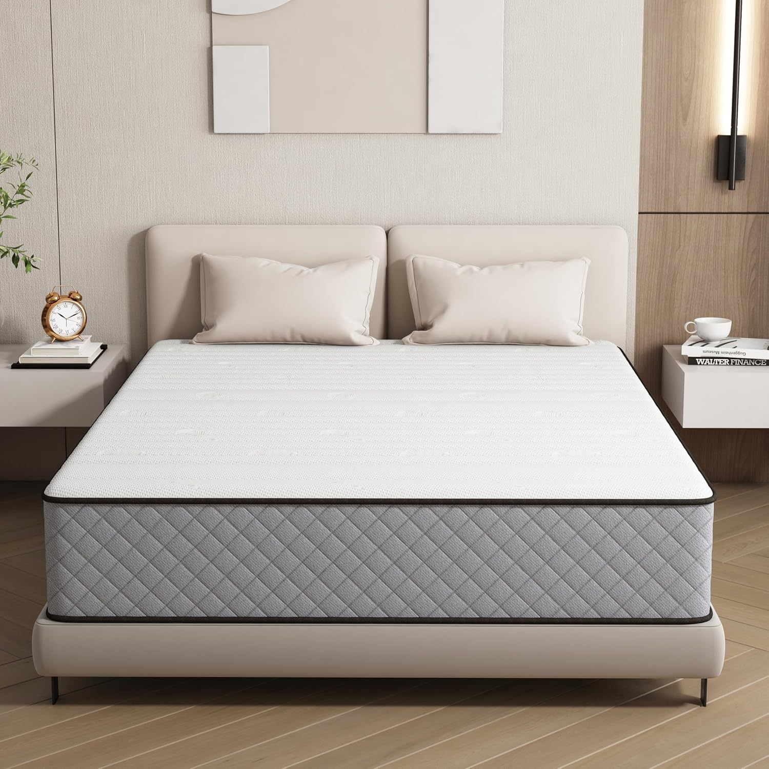 Matelas - hybride mémoire de forme 140x190 cm - soutien moyen, 20cm