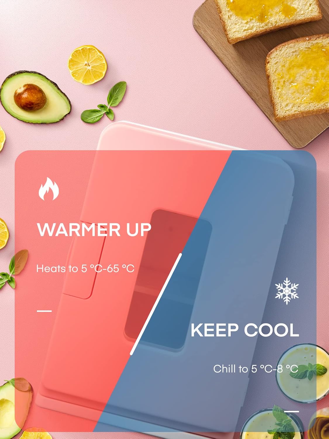 NORTHCLAN - mini frigo chambre 15L, silencieux, chaud/froid, 12V/220V