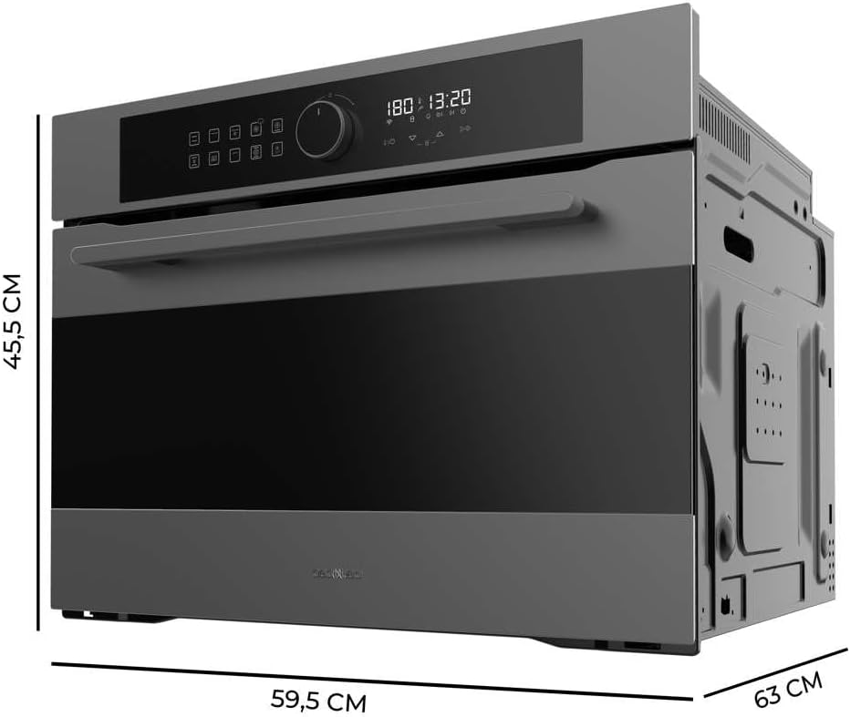 Cecotec - Four encastrable Bolero Hexa - 53L, 2900W, 11 fonctions, Airfryer, pizza, vapeur, 3D - AF314500