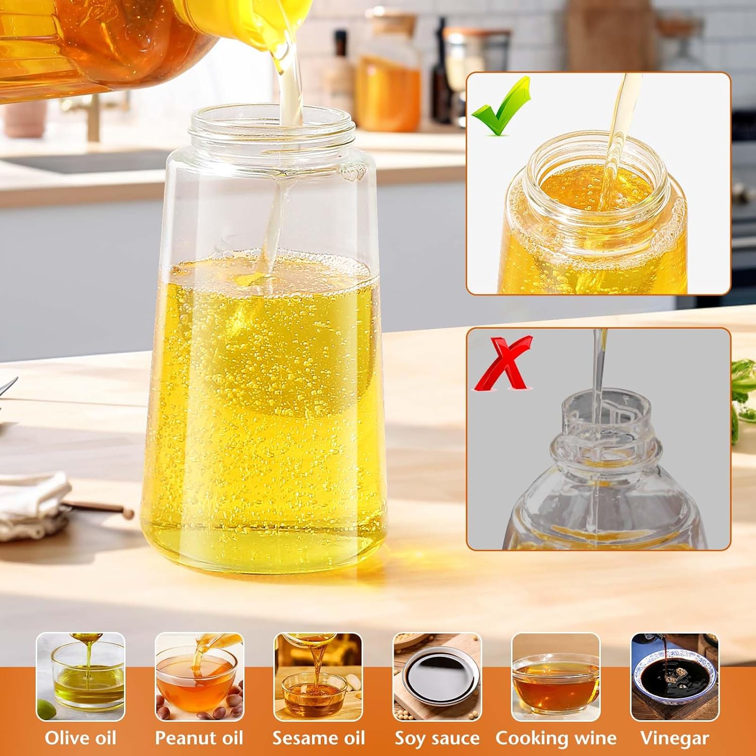 Spray huile cuisine 2en1 en verre 470ml, pour grillades et cuisson