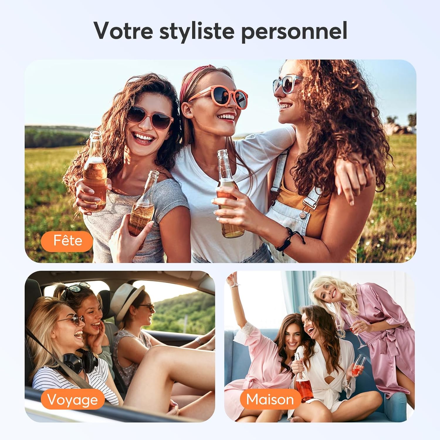 Bopcal - Hair Styler 5 en 1 - 110000 RPM - Fonction ionique, boucle automatique