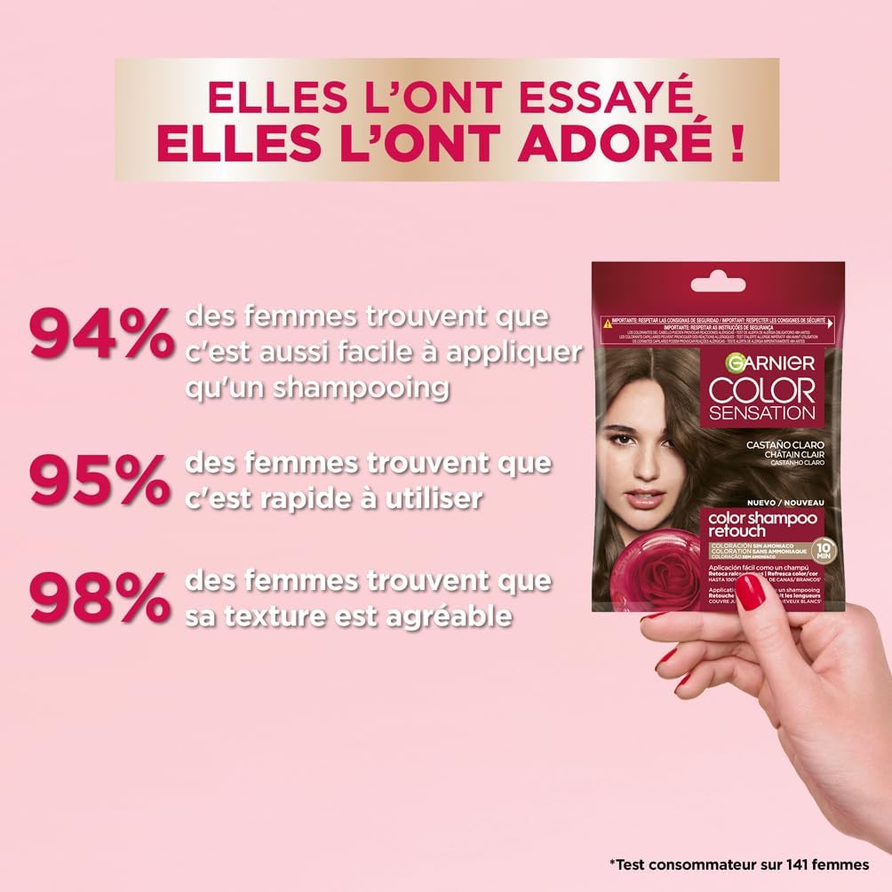 Garnier - Color Shampoo Retouch - semi-permanent - châtain clair