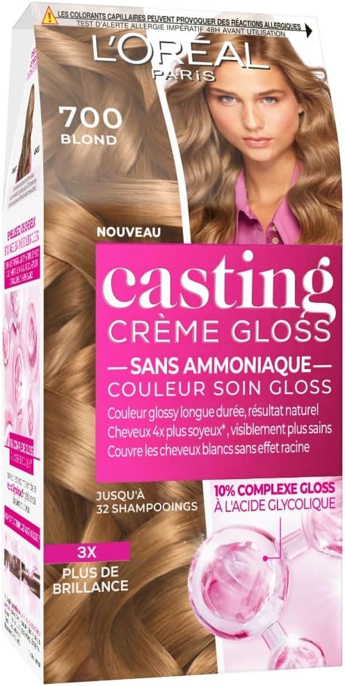 L'Oréal Paris - Casting Crème Gloss - semi-permanent, sans ammoniaque, soin gloss, blond 7.0