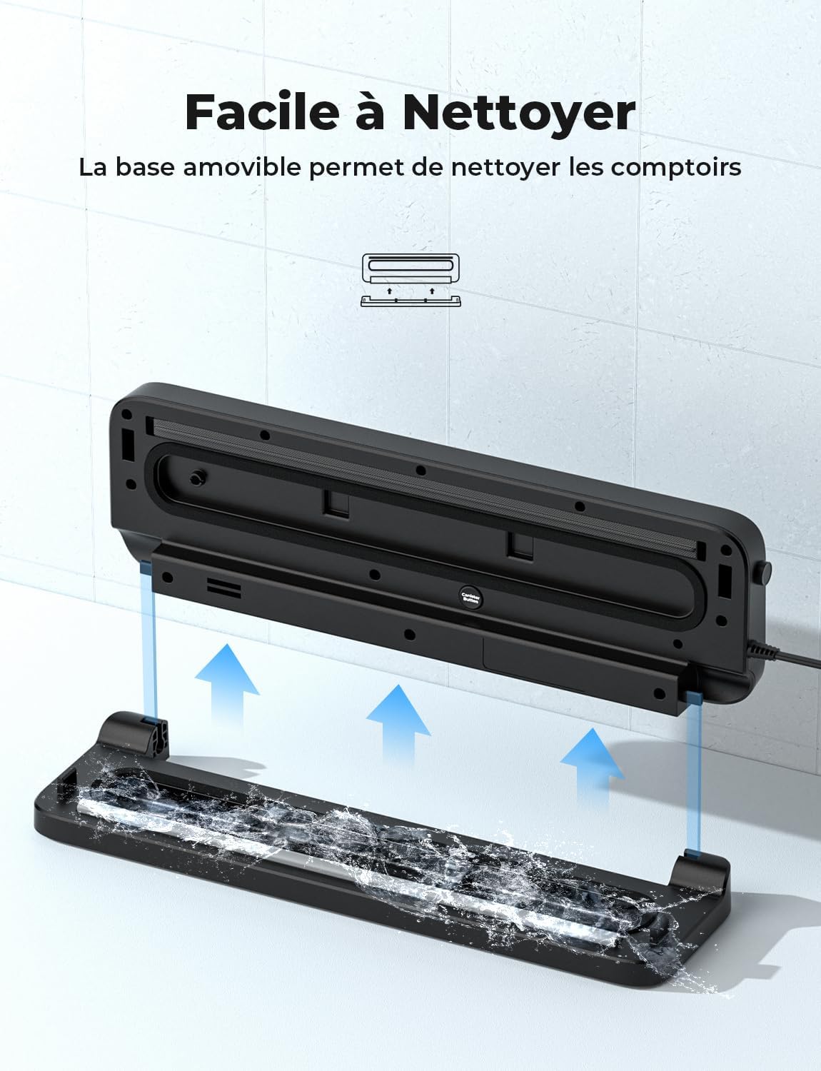 Machine sous vide alimentaire - 5 en 1, sec/humide, 10 sacs inclus, noir