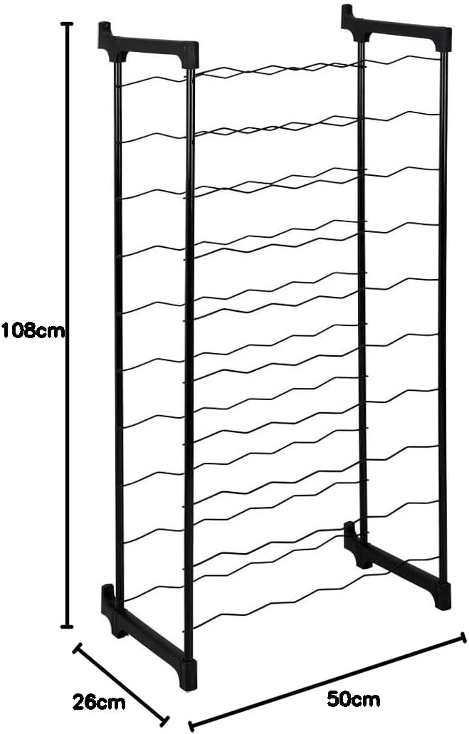 Metaltex - Barbera 383650 - range-bouteilles 50, noir, grande capacité