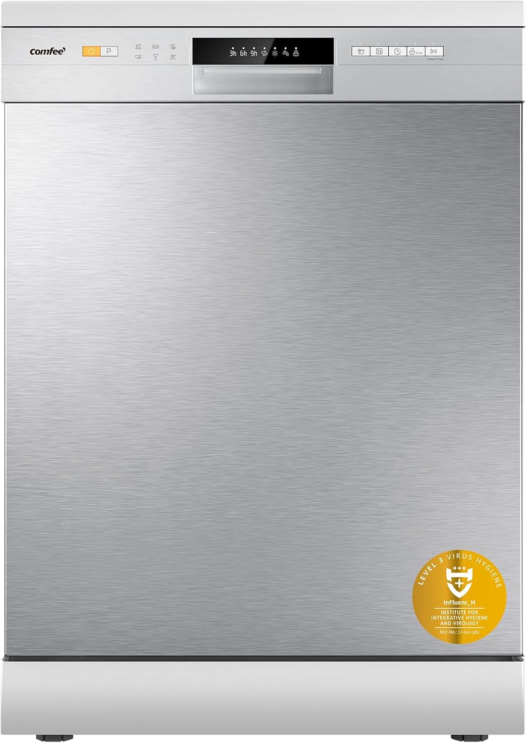 COMFEE' - lave-vaisselle série Pose Libre - 60 cm - 12 couverts, départ différé, demi-charge, paniers flexibles, inox, 4