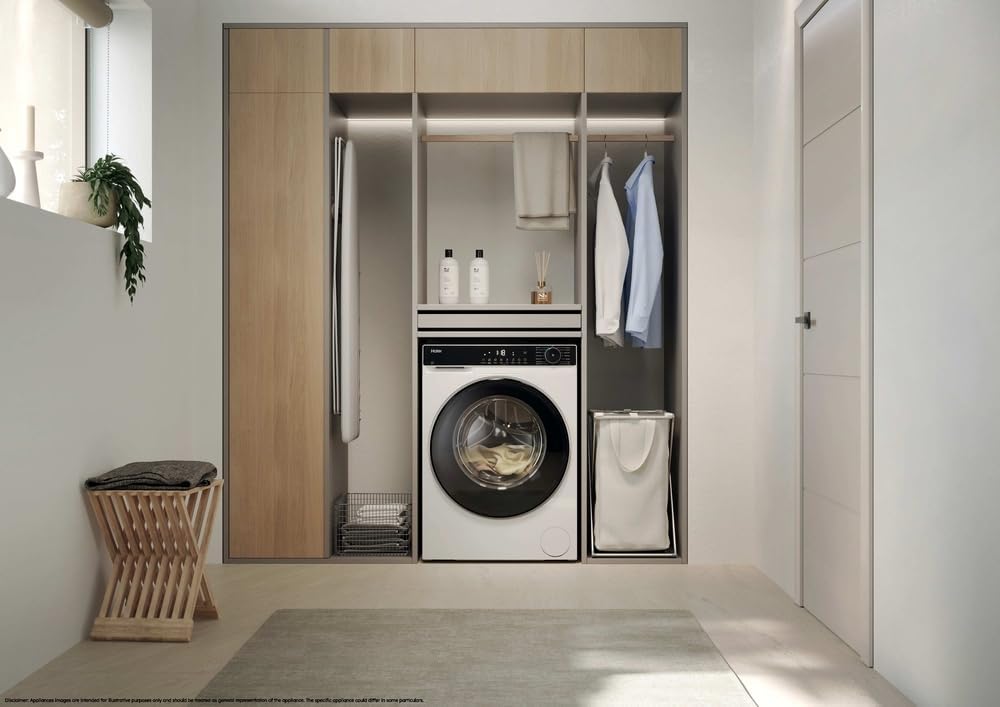 Haier - Lave-linge série HW130 - 85x60x62,1 cm - 13kg, 1400 trs, vapeur, silencieux, classe A - HW130-BP14357UFR