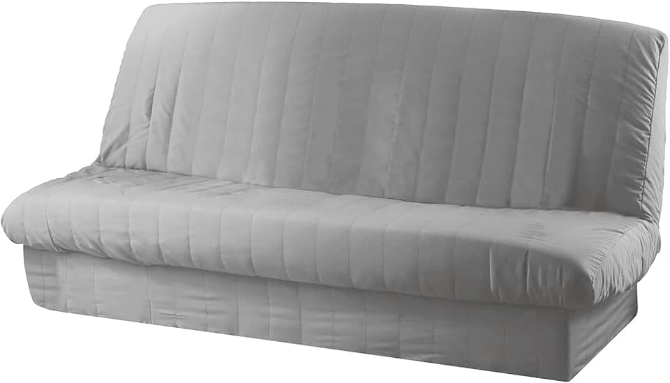 Douceur d'intérieur - Essentiel housse Clic Clac 120-140x185-200cm - polyester matelassé gris