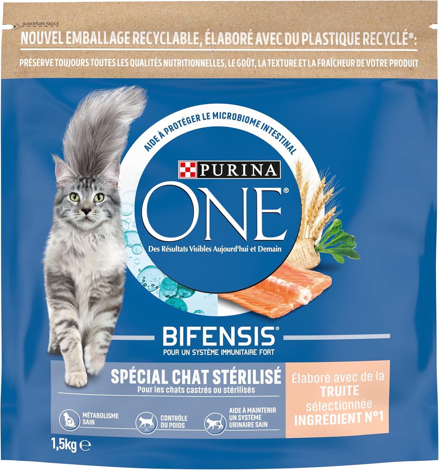 Purina One – Bifensis – 6x1,5kg – Soutient immunité, équilibre urinaire