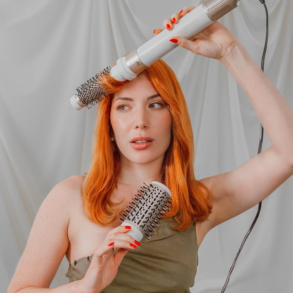 Cecotec - Brosse Airglam 10en1 - 1400W, céramique, 3 vitesses, 3 températures