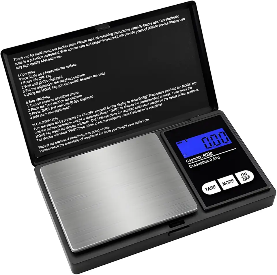 GeekerChip - balance de précision, 500g/0.01g, LCD, tare, compacte
