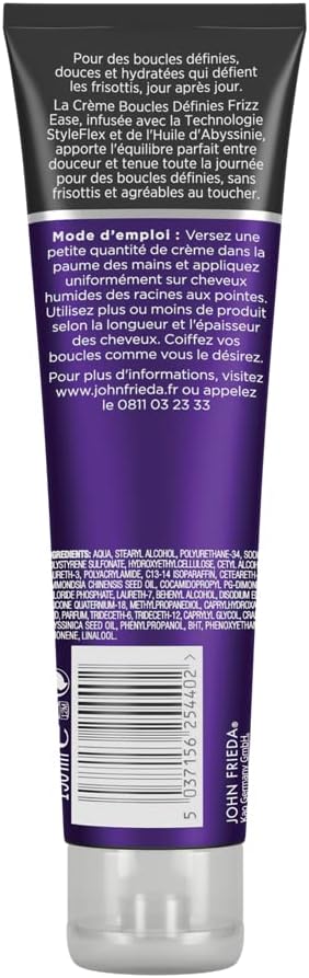 John Frieda - Frizz Ease Crème Boucles Définies - 150ml x2 - anti-frisottis, définition des boucles