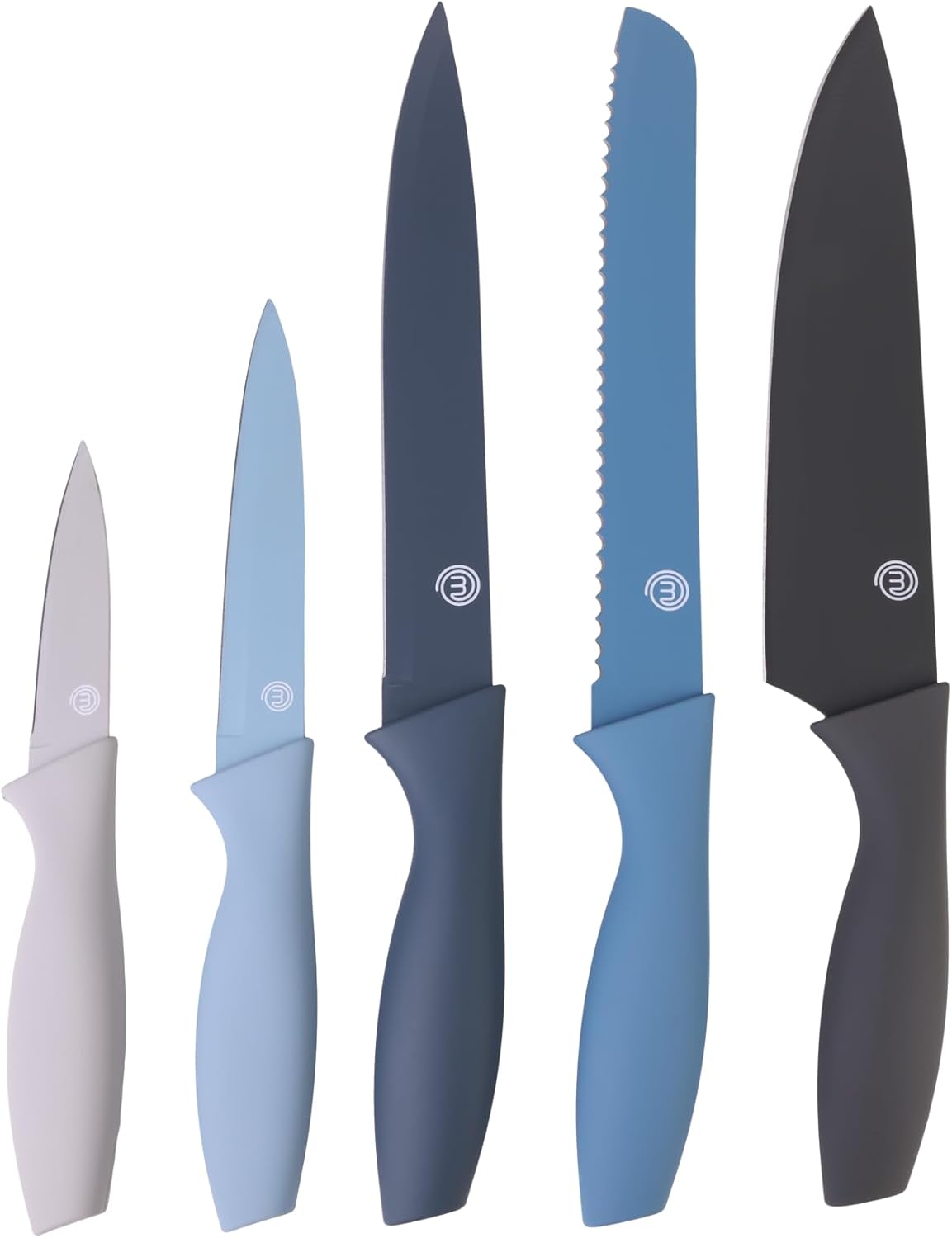 MasterChef - Collection Azure - 5 pièces - couteaux inox, poignées confort
