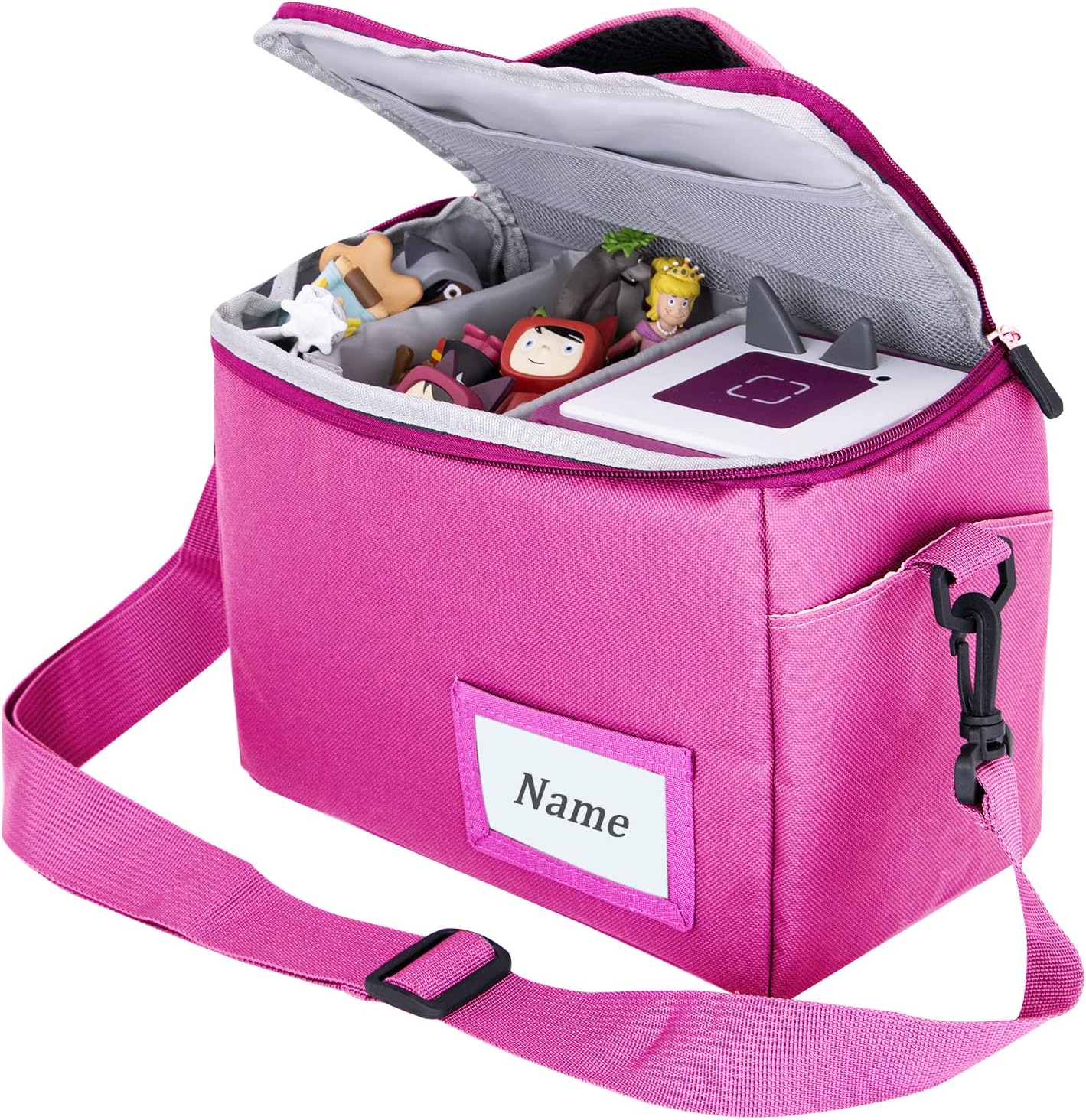 Sac de transport enfants Toniebox - polyester rose - rangement compact