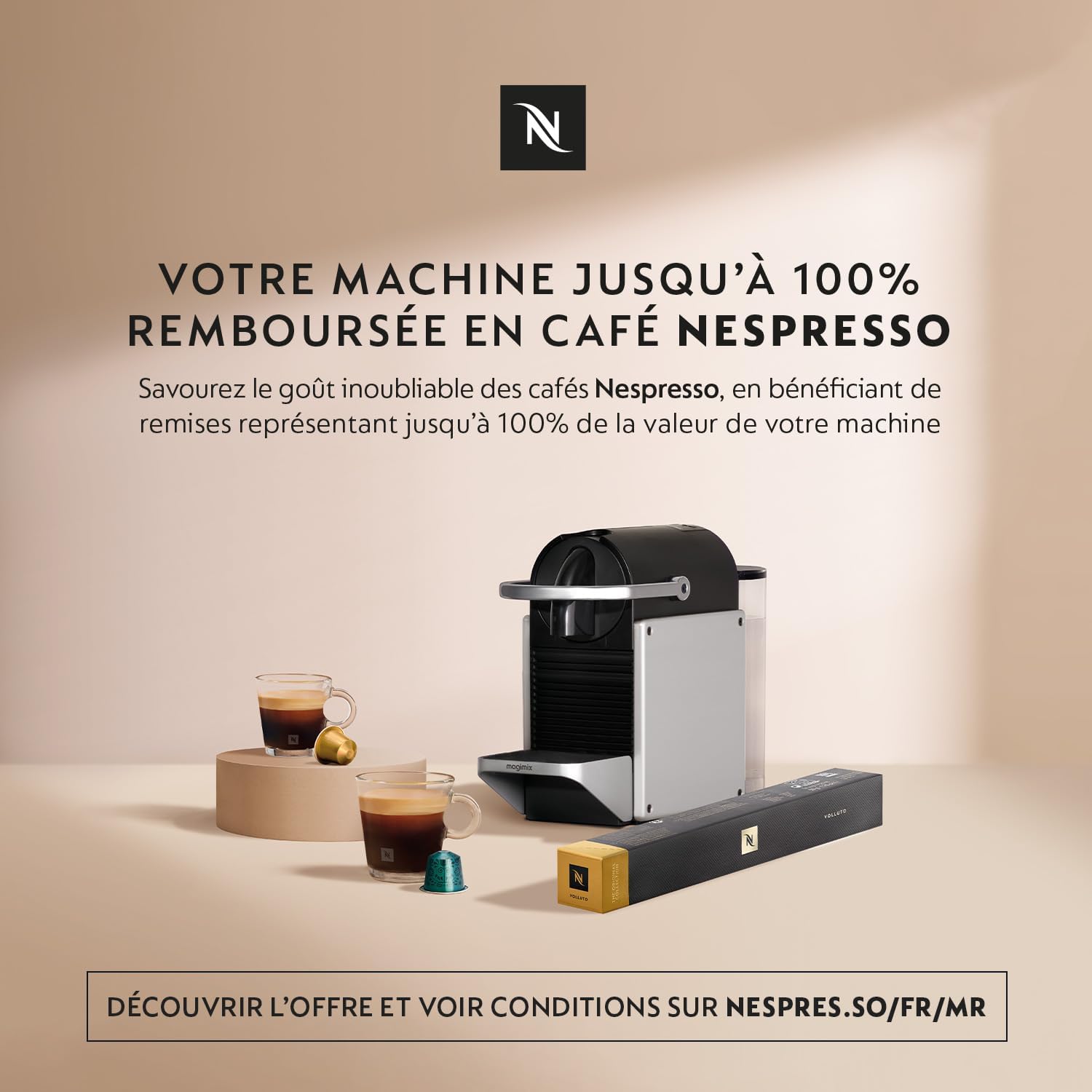 Nespresso - Inissia série - compacte - espresso, 19 bars, blanche YY1530FD