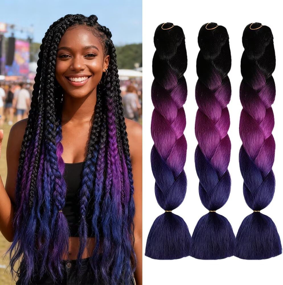 Meches tresse - ombre synthétiques 24