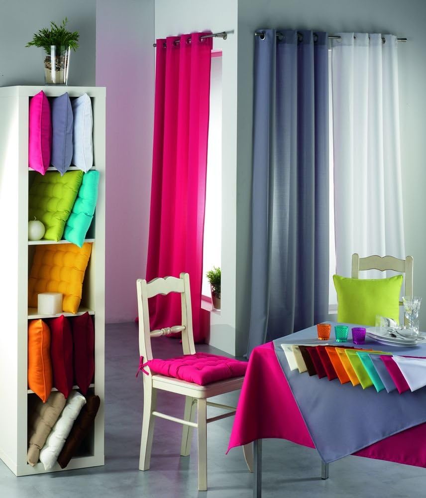 Nappe rectangle - polyester uni gris - 140x250 cm - essentiel