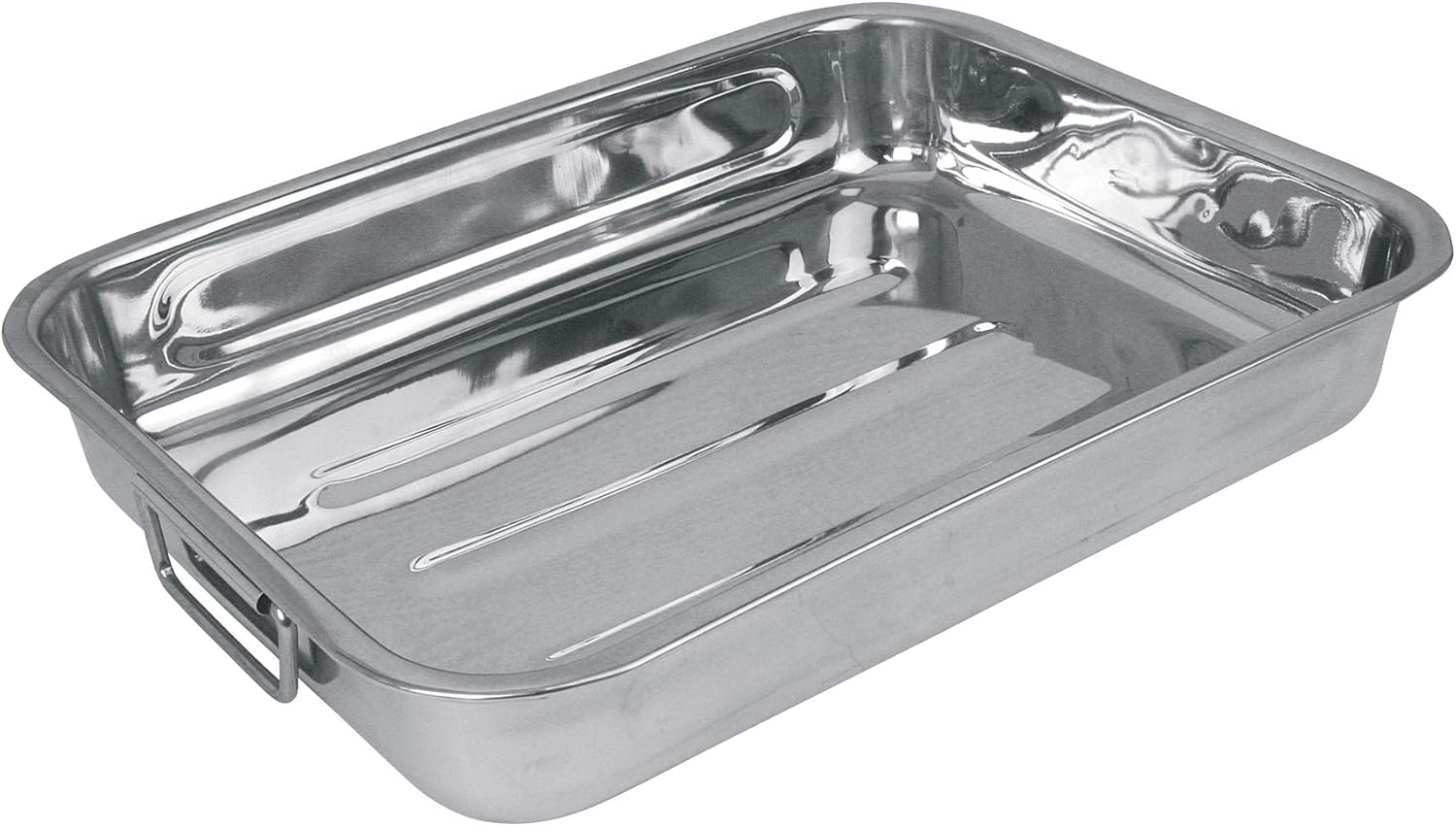 Crealys - plat inoxydable - 27,5x20,5x6 cm - résistant et pratique - 500536