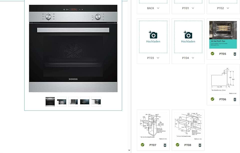 Siemens - four iQ100 66L - inox/noir, classe A, HB113FBS1