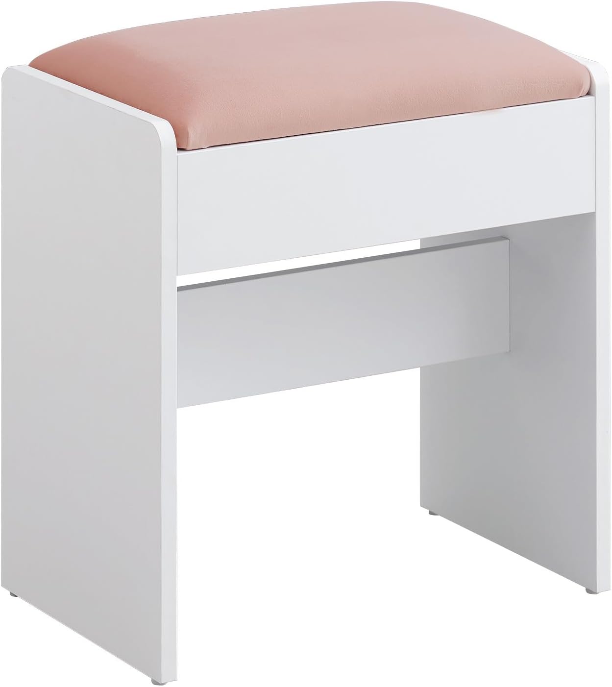 VASAGLE - Kailyn Collection - assise velours, pieds antidérapants, blanc/rose, RDS001W01