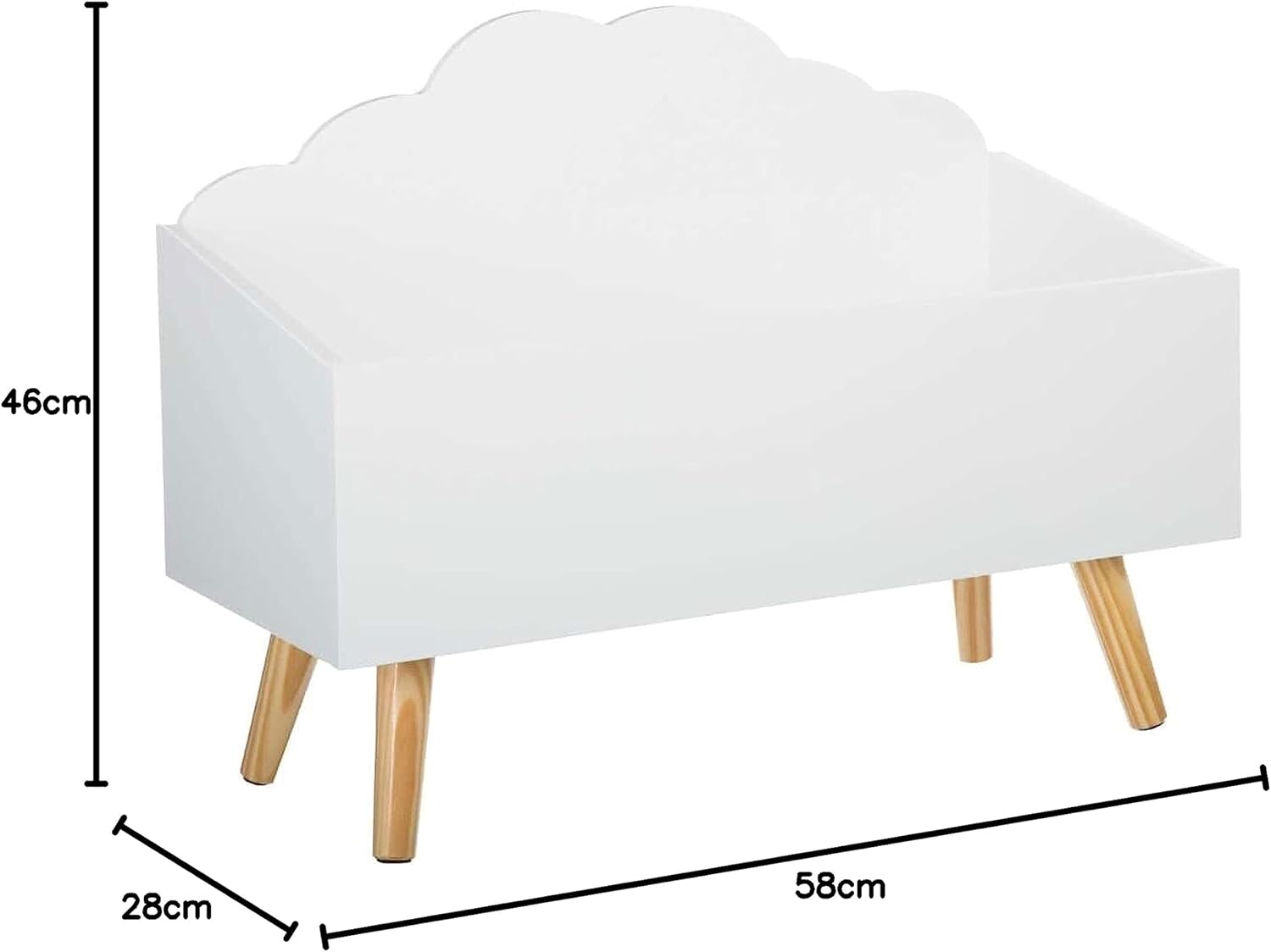 Atmosphera - Coffre Nuage Blanc - rangement enfant 60x30x35 cm