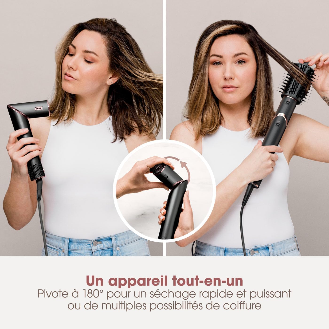 Shark - FlexStyle Air Styler - boucleurs auto-wrap, sèche-cheveux, pour tous types de cheveux