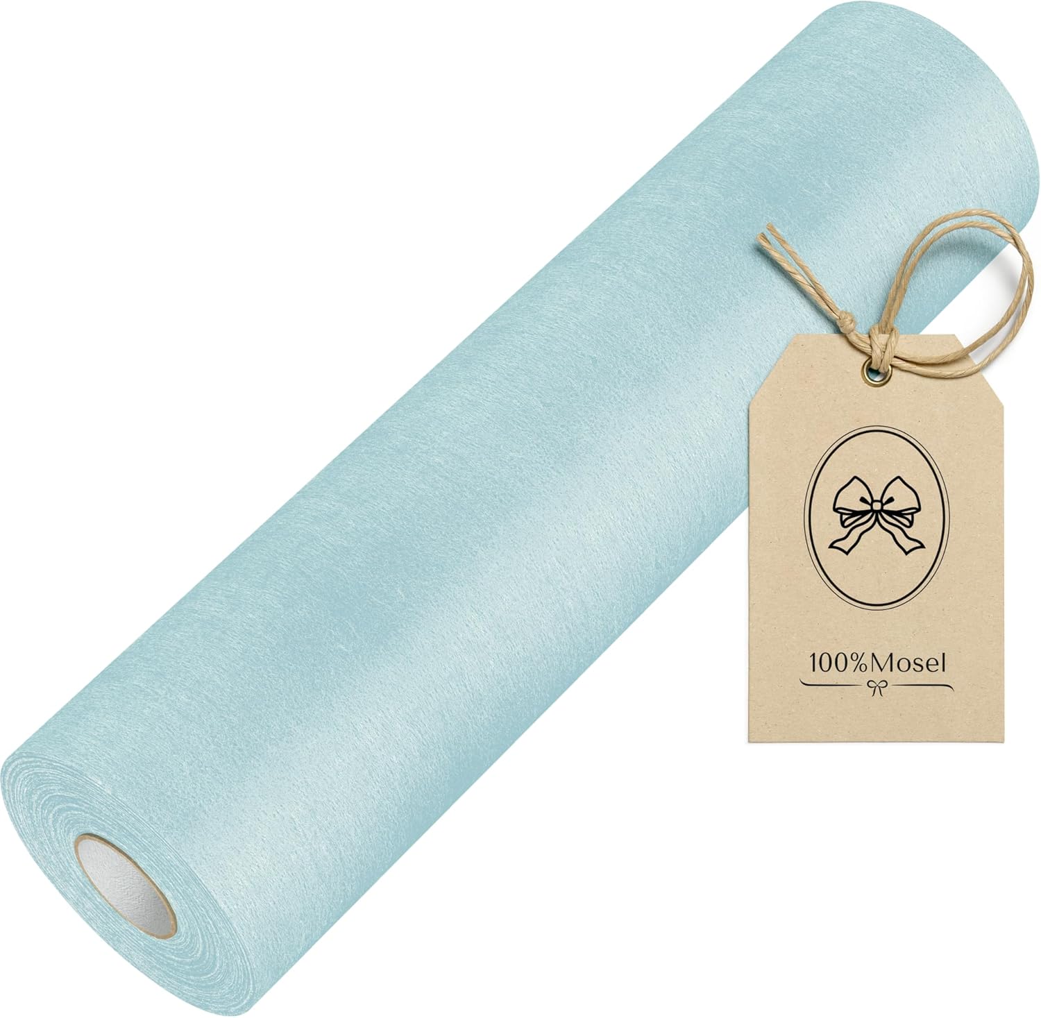 100%Mosel - Chemin de table - 30x2500cm - non-tissé bleu clair