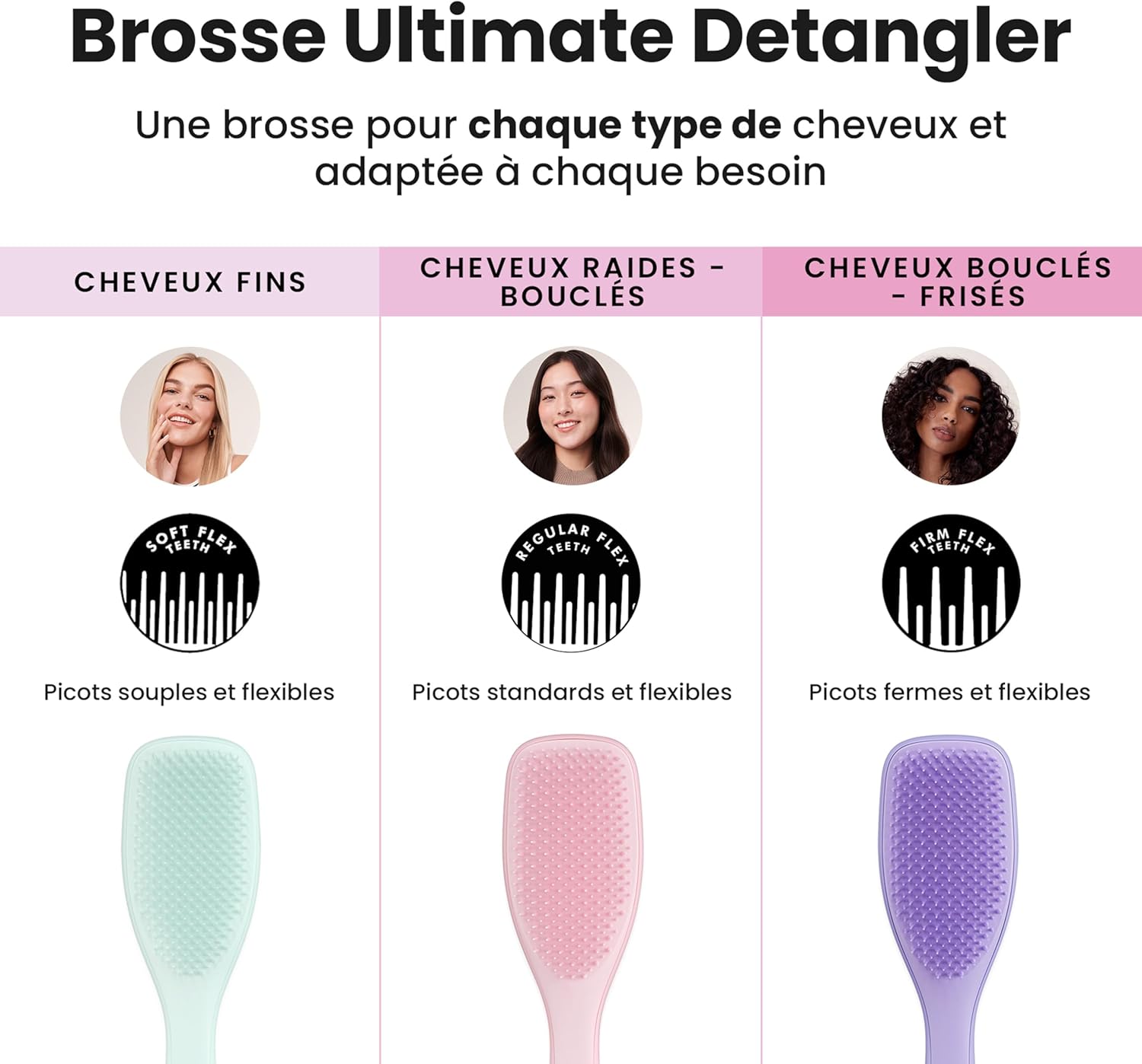 Tangle Teezer - Ultimate Detangler - Picots 2 niveaux - Démêle & réduit la casse