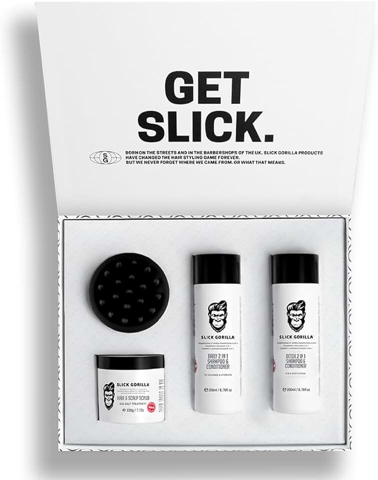 Slick Gorilla - The Care Box Set - soin complet cheveux - shampoings, gommage, brosse pour tous types