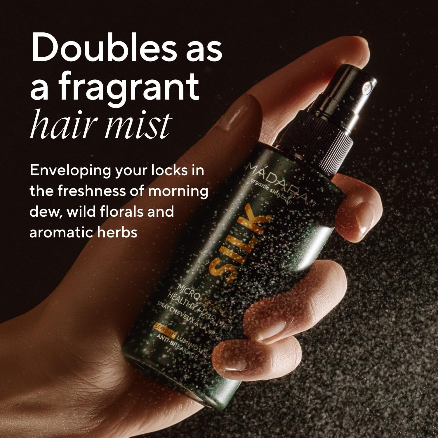 MÁDARA - Hair Repair Kit - 250ml/200ml/90ml - Shampooing, après-shampooing, spray micro-kératine, vegan