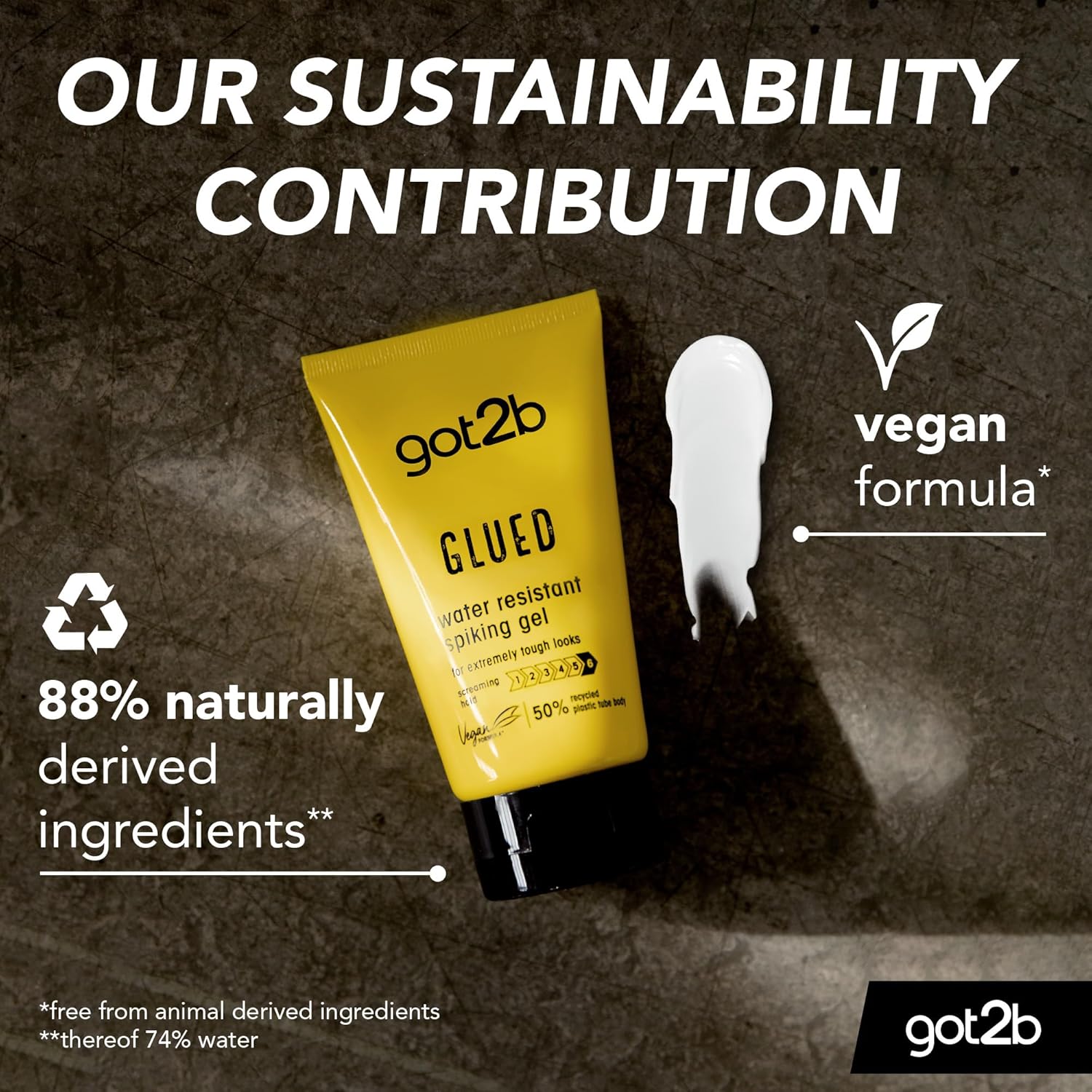 Got2b - Superglue Glued - 150ml - Gel coiffant vegan, fixation extrême, résistant à l'eau