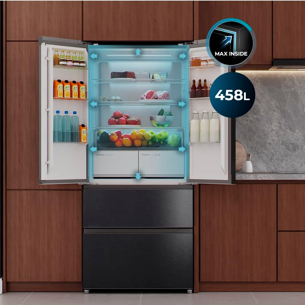 Cecotec - Bolero CoolMarket F2D - 189x83 cm - 458L, No Frost, Inverter, MetalFlexCooling, F2D458SBI