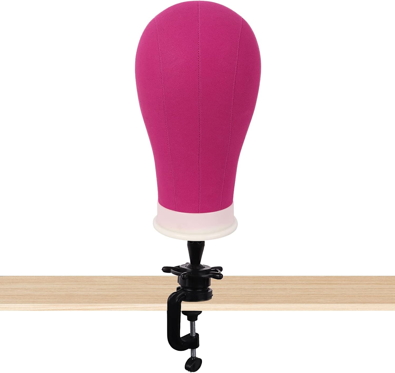 MapofBeauty - mannequin toile magenta - 22 pouces - tête à perruque avec support