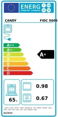 Candy - Four encastrable série FIDC X - 65L, multifonction, Timer Touch FIDC X605