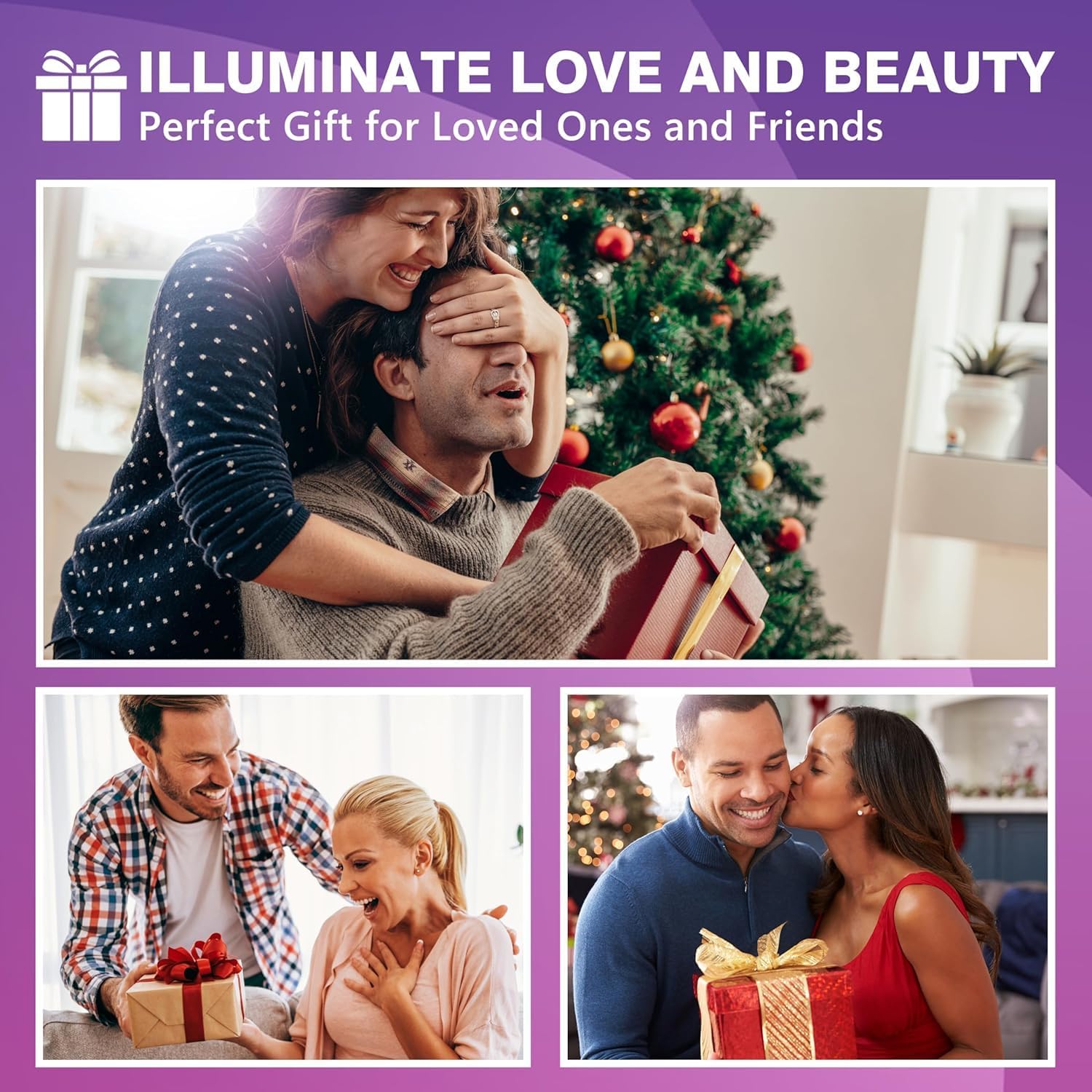 Auxmir - miroir grossissant 20X - LED 3 tons, ventouse, 360°, compact