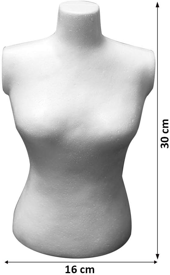 Torse en polystyrène blanc EPS, 300x130mm, léger et résistant, A1035693