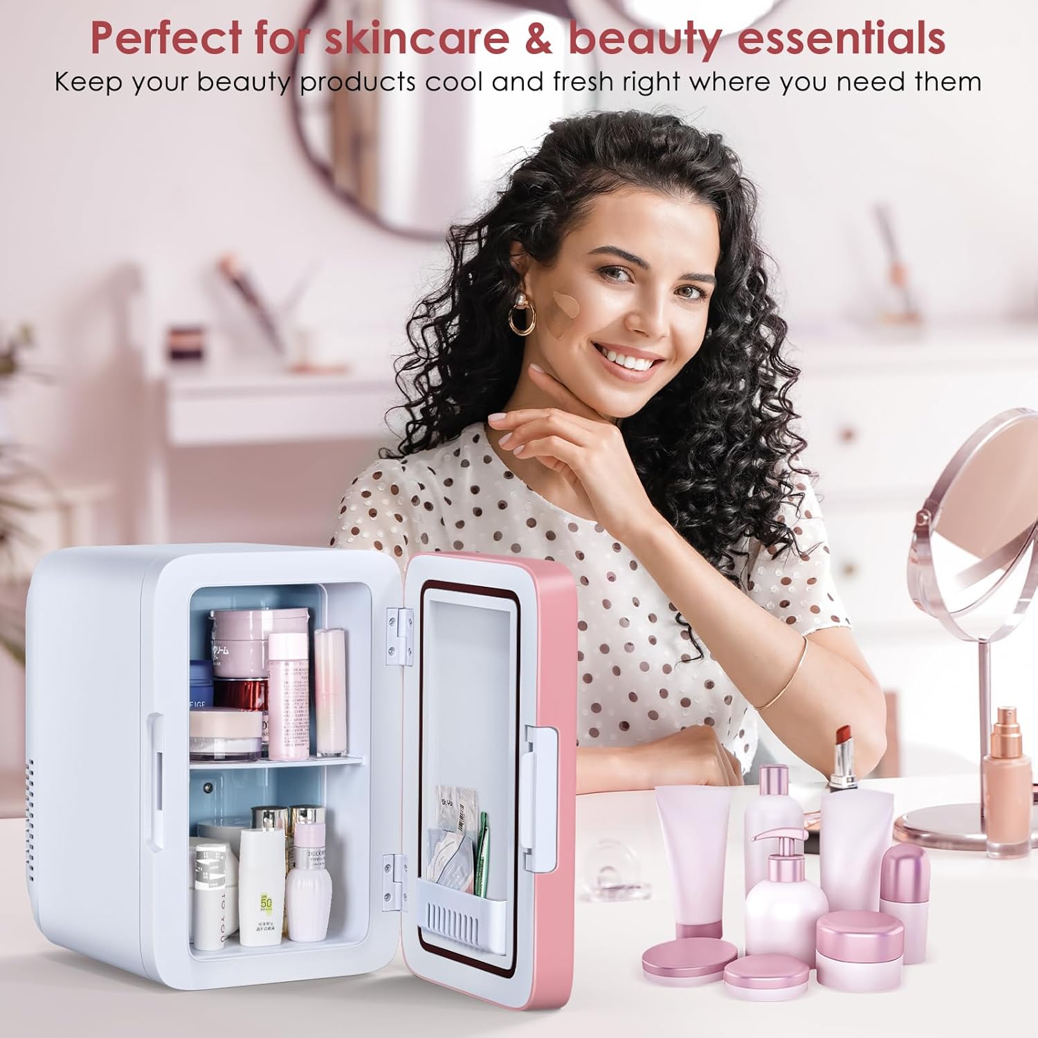 Astarama - Mini frigo 6L/8 canettes - chaud/froid, silencieux, portable