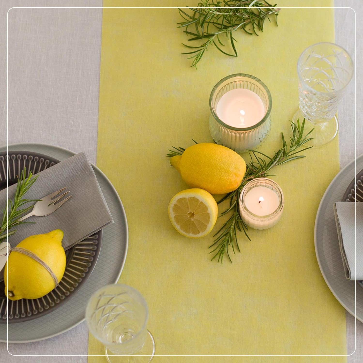 100%Mosel - Chemin de Table Pastel - 30x250cm - non-tissé, décoratif