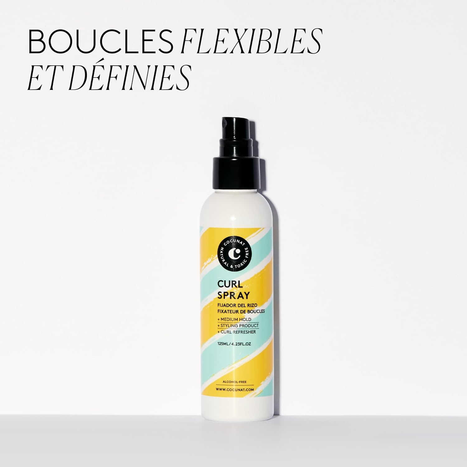 COCUNAT - Curl Spray - 125ml - Boucles souples sans frisottis, sans silicone