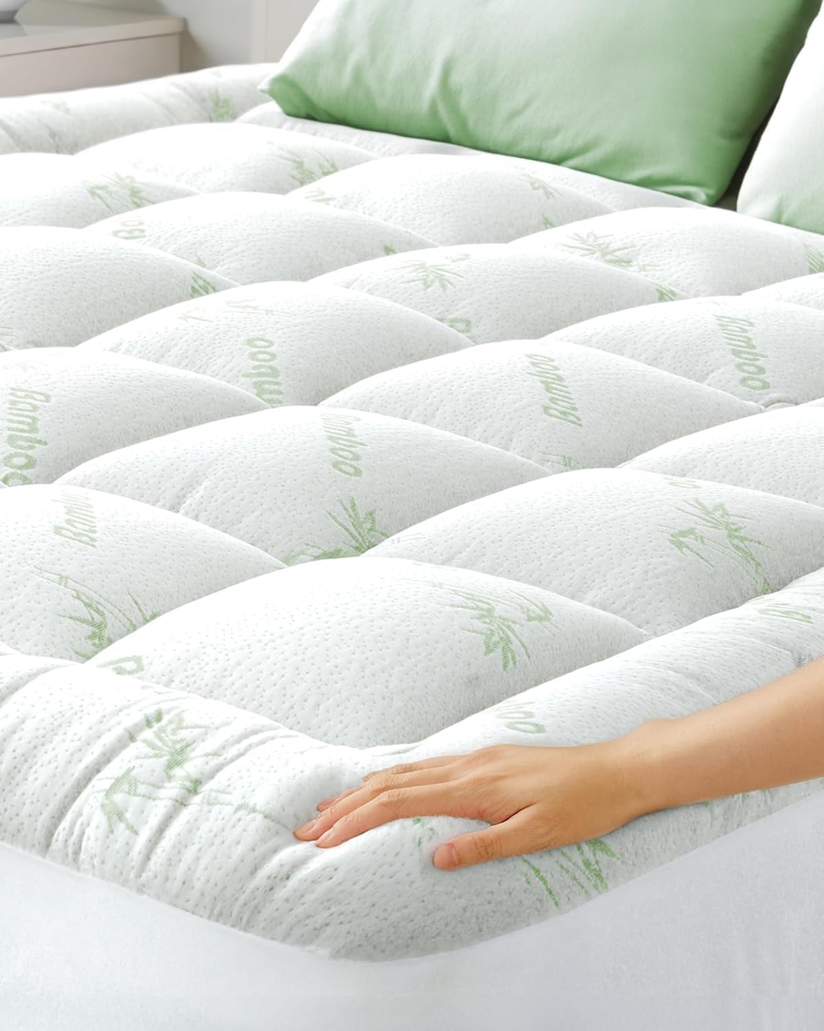 Surmatelas - Confort Doux viscose bambou 160x200cm, ultra-doux, respirant